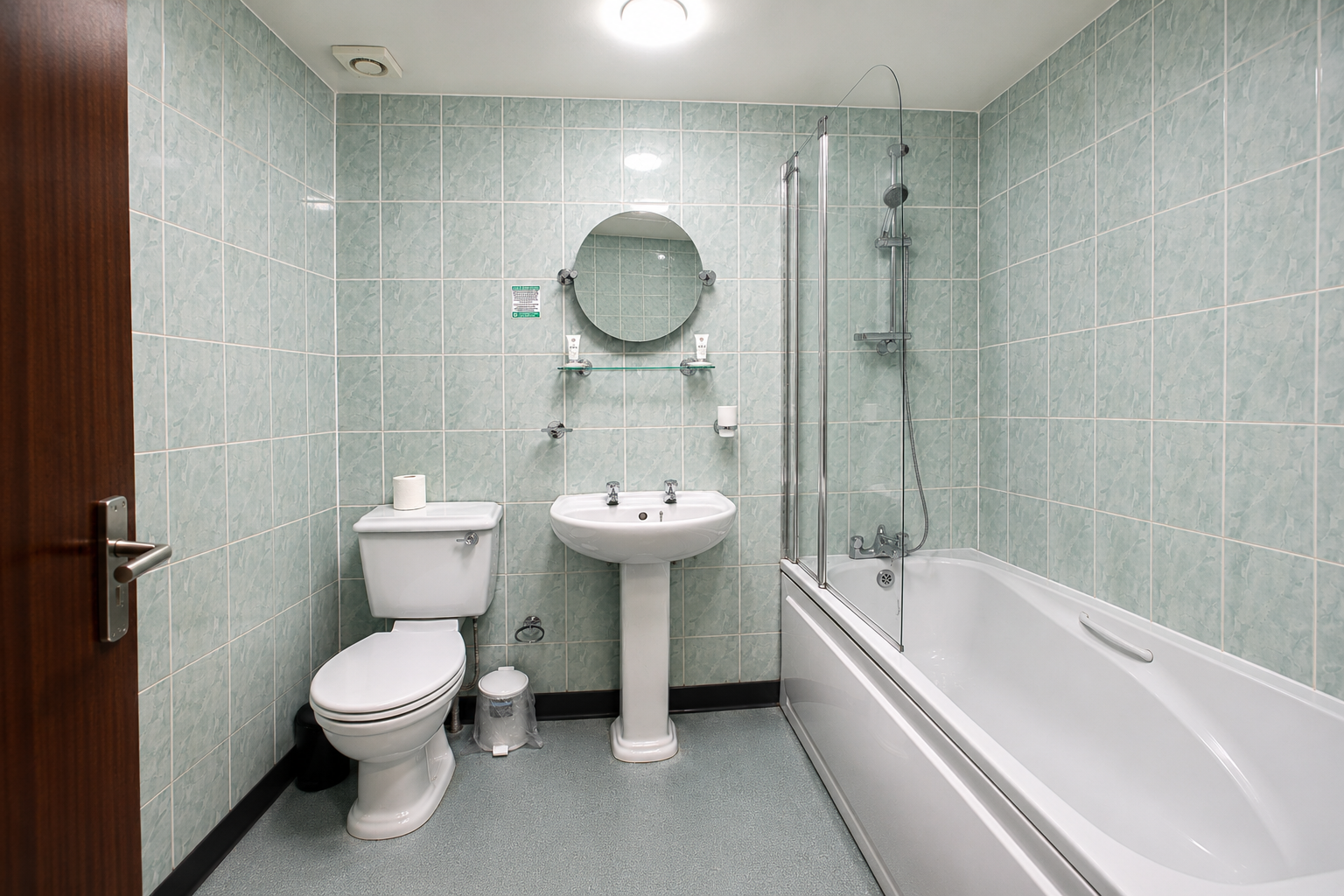 Bathroom with bath at Mars Hotel Seaview